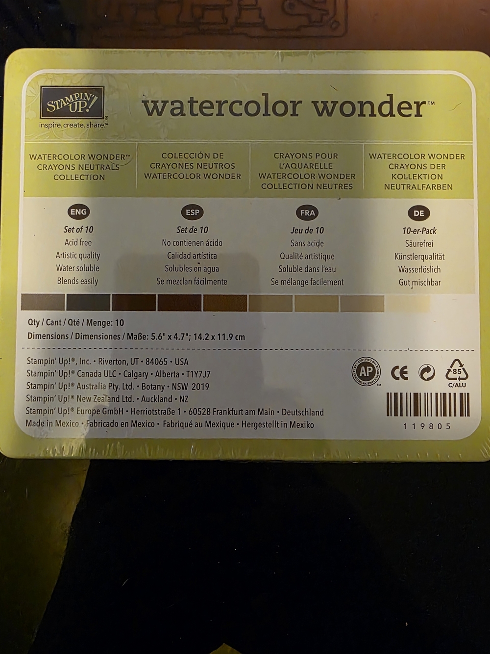 Watercolor set packaging
